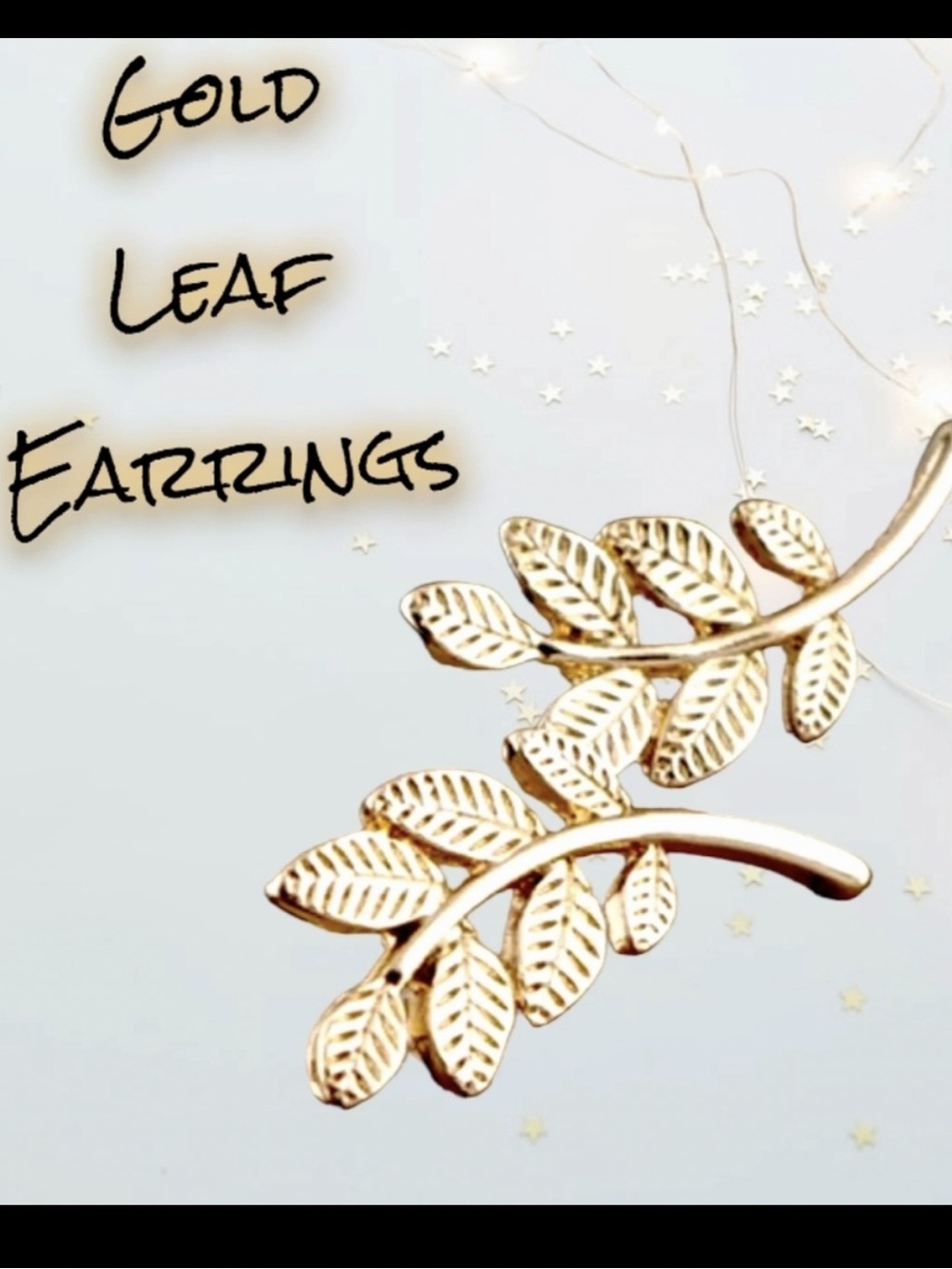 NWT Gold stud earrings dainty Leaf Branch Earrings